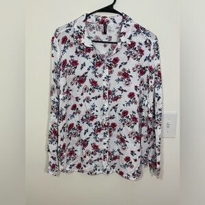 H&M Divided Long Sleeve Floral Blouse size 12